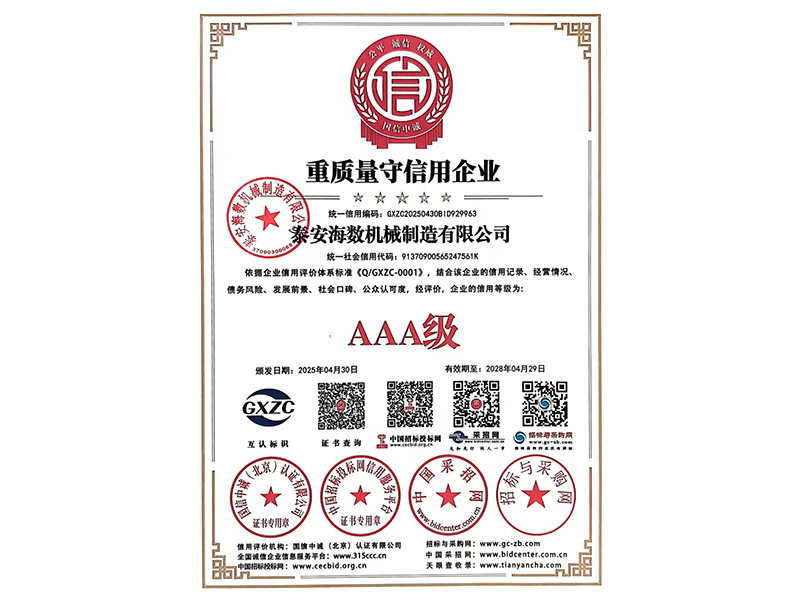 重質量守信用企業